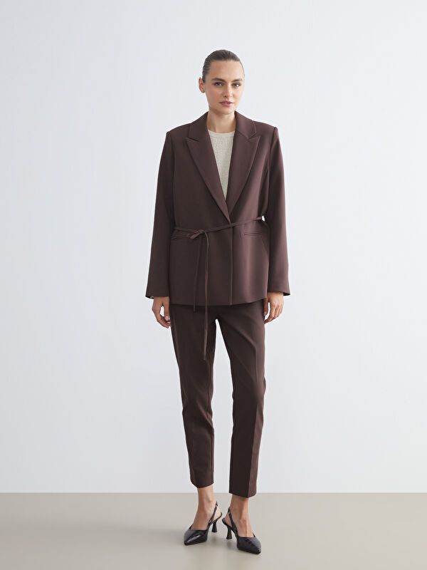 Moudda LC Waikiki - Pantalon tissé moyen Femme Brun foncé - Tunisie 1