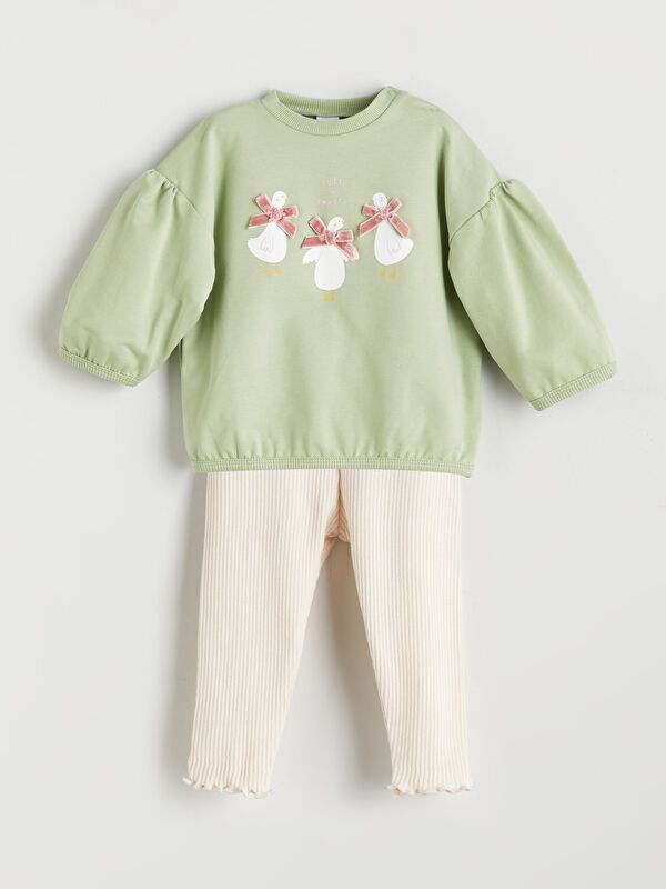 Moudda LC Waikiki - Ensemble en jersey Fille Vert terne - Tunisie 1