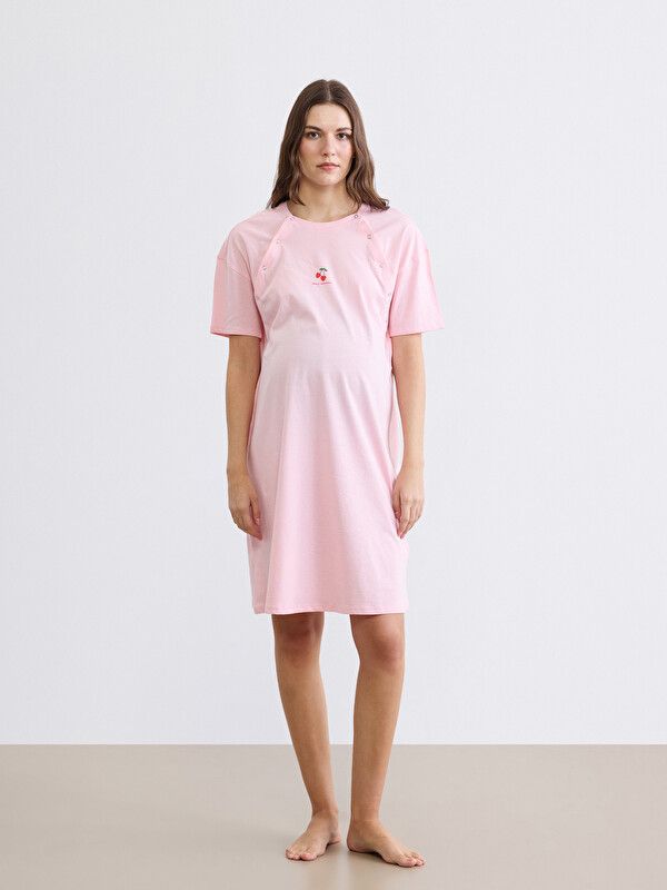 Moudda LC Waikiki - Chemise de nuit maternité pour Femme couleur Rose - Tunisie 2
