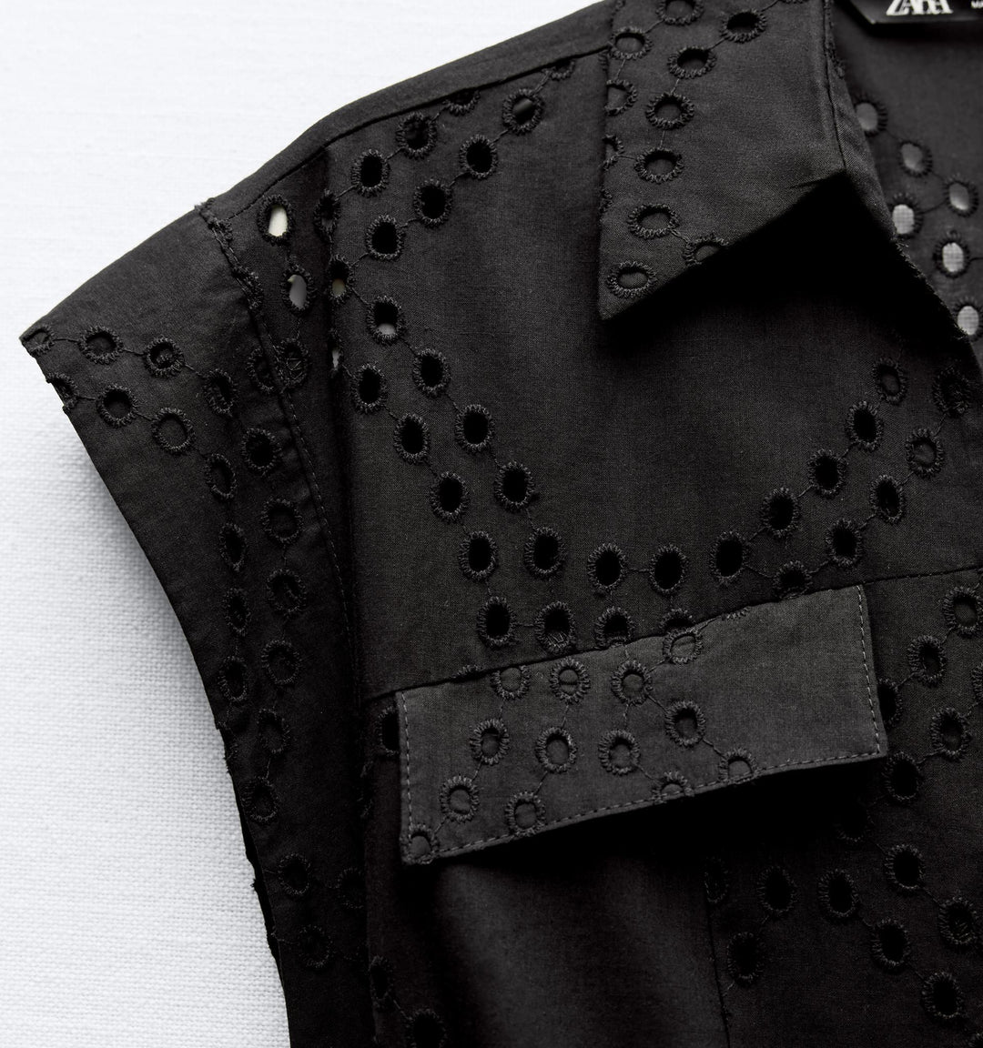 Moudda ZARA - Combinaison longue gaufrée patte boutonnée ceinturée - Tunisie 1