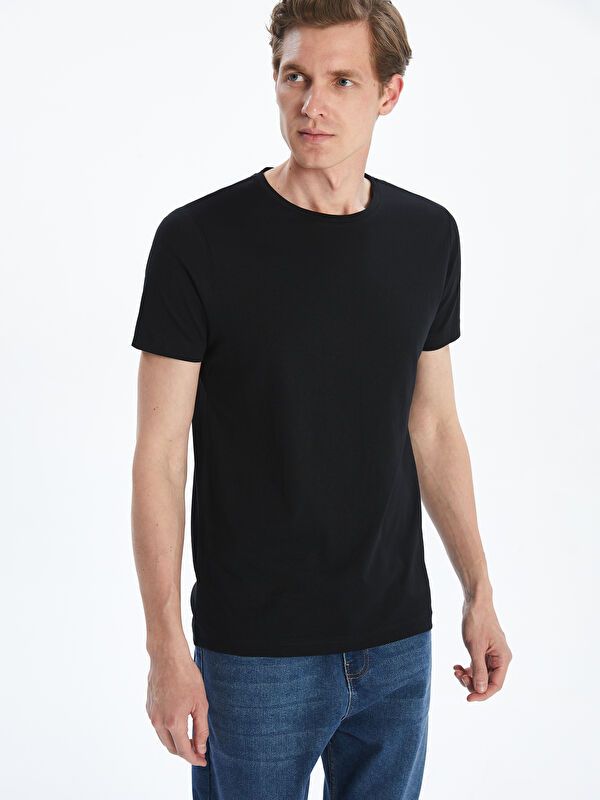 Moudda LC Waikiki - T-shirt basique col rond manches courtes en jersey - Tunisie 1