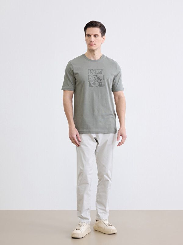 Moudda LC Waikiki - T-shirt imprimé manches courtes en jersey pour Homme couleur Kaki clair - Tunisie 2