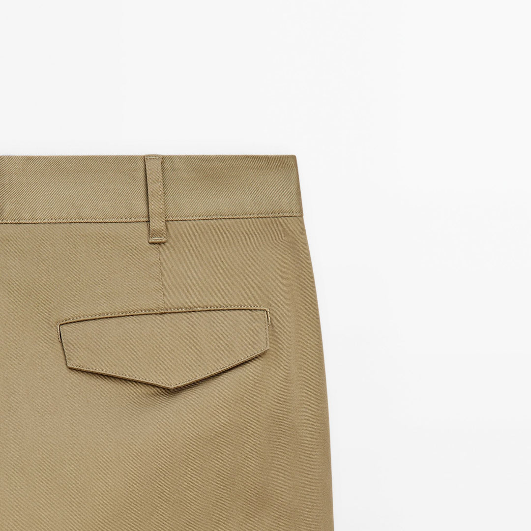 Moudda Massimo Dutti - Pantalon sergé détail patte coupe fuselée - Tunisie 7
