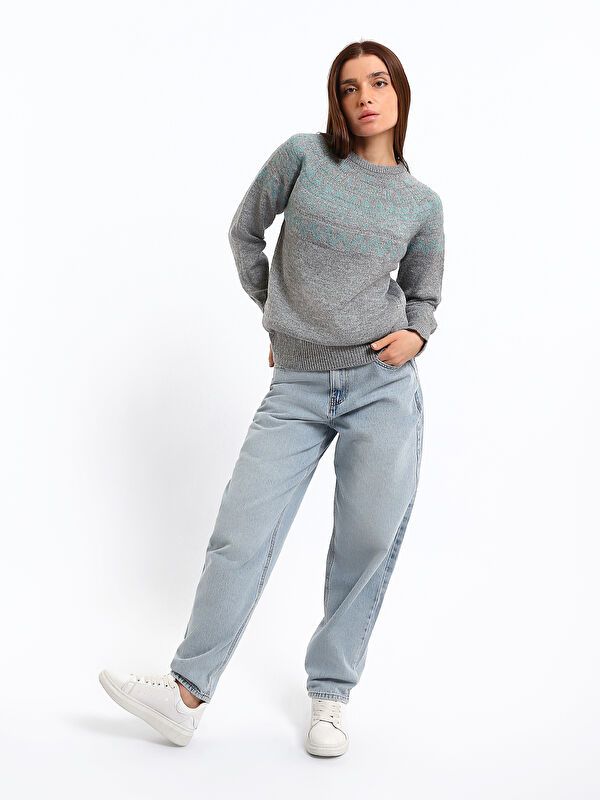 Moudda LC Waikiki - Jean basique en denim couleur Bleu indigo clair rodé pour femmes - Tunisie 1