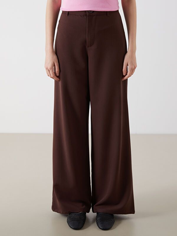 Moudda LC Waikiki - Pantalon tissé moyen Femme Brun chocolat - Tunisie 2