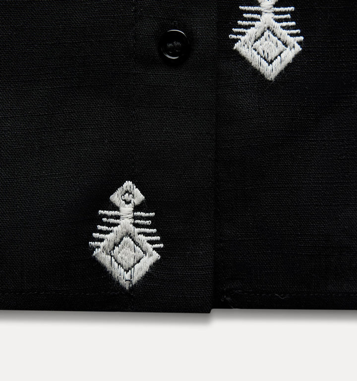 Moudda ZARA - Set top brodé noir/blanc - Tunisie 4