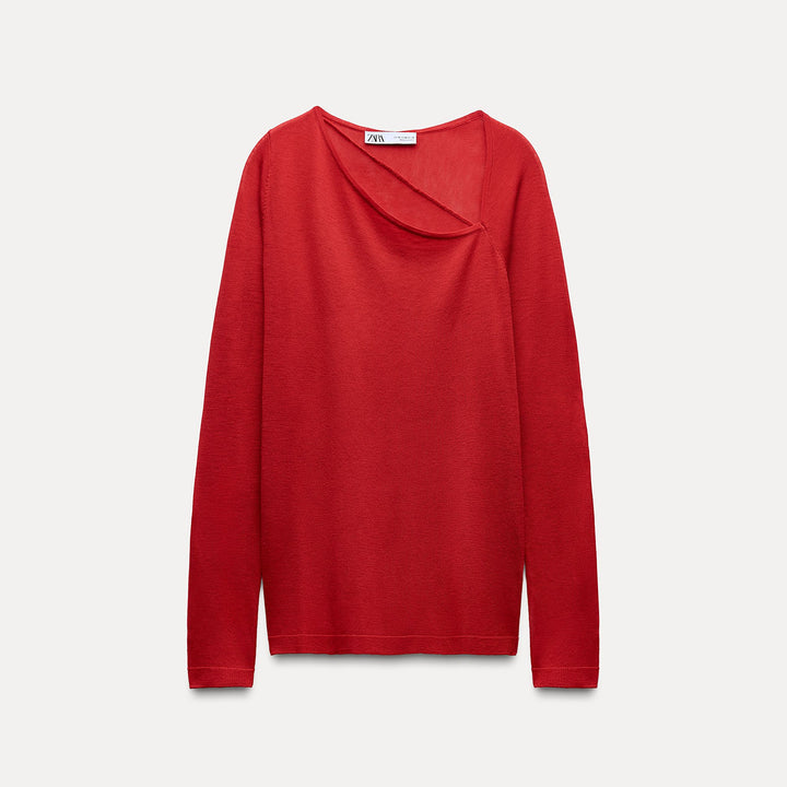 Moudda ZARA - Pull top col fantaisie ultra-fin 70% laine 30% soie - Tunisie 2