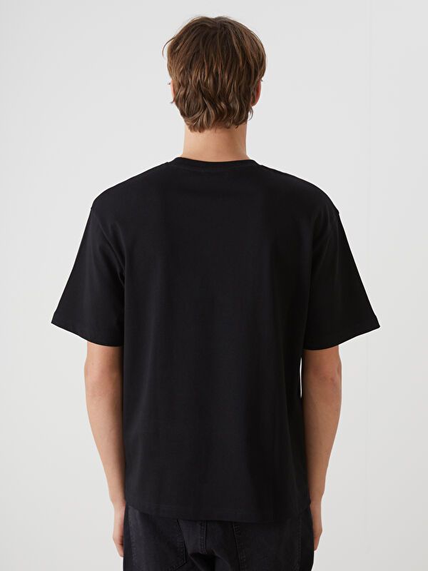 Moudda LC Waikiki - T-shirt jersey basique manches courtes Homme Noir - Tunisie 4