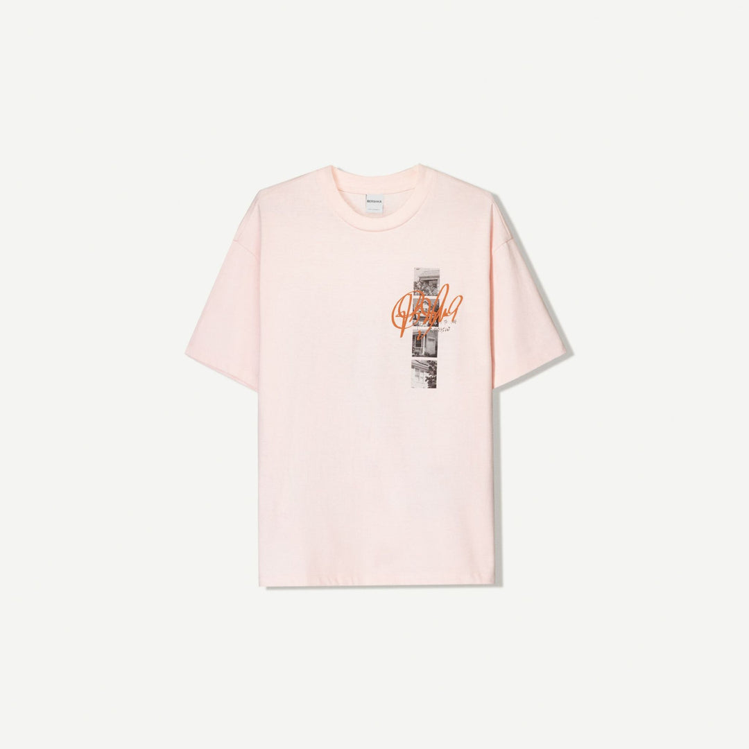 Moudda BERSHKA - T-Shirt Relax - Skate/Camper Photo Imprimé - Tunisie 1