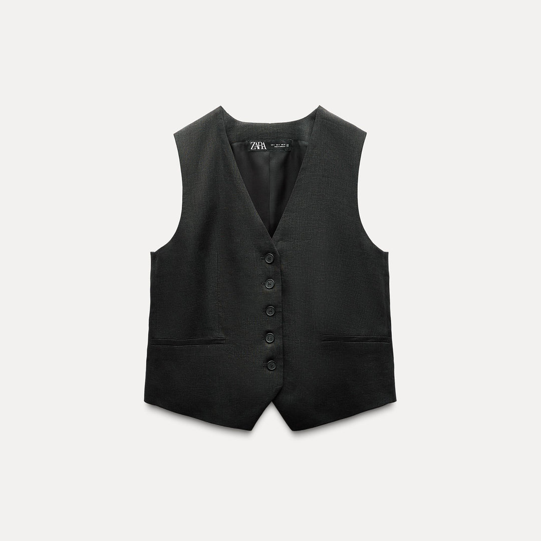 Moudda ZARA - Gilet tailleur lin (Ensemble) - Tunisie 1