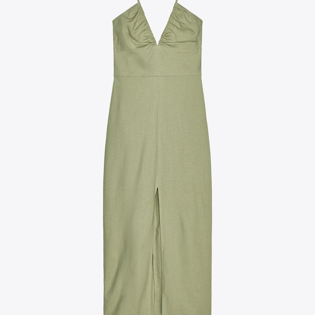 Moudda ZARA - Robe Midi Lin Stretch - Corset & Fente Devant - Tunisie 1