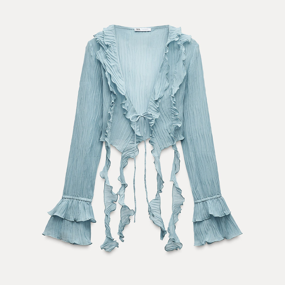 Moudda ZARA - Veste Courte à Nœuds et Volants - Tunisie 2