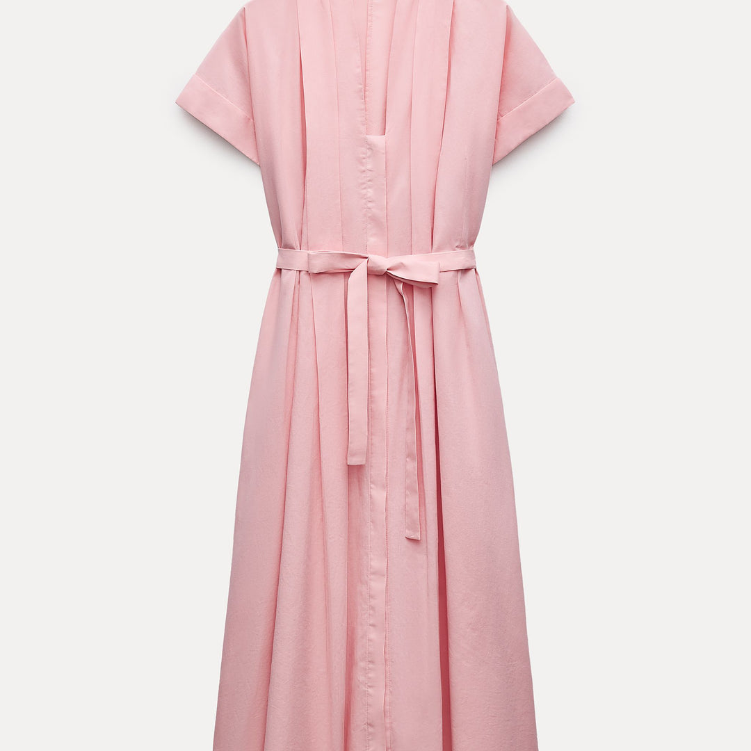 Moudda ZARA - Robe chemise manches courtes ceinturée - Tunisie 2