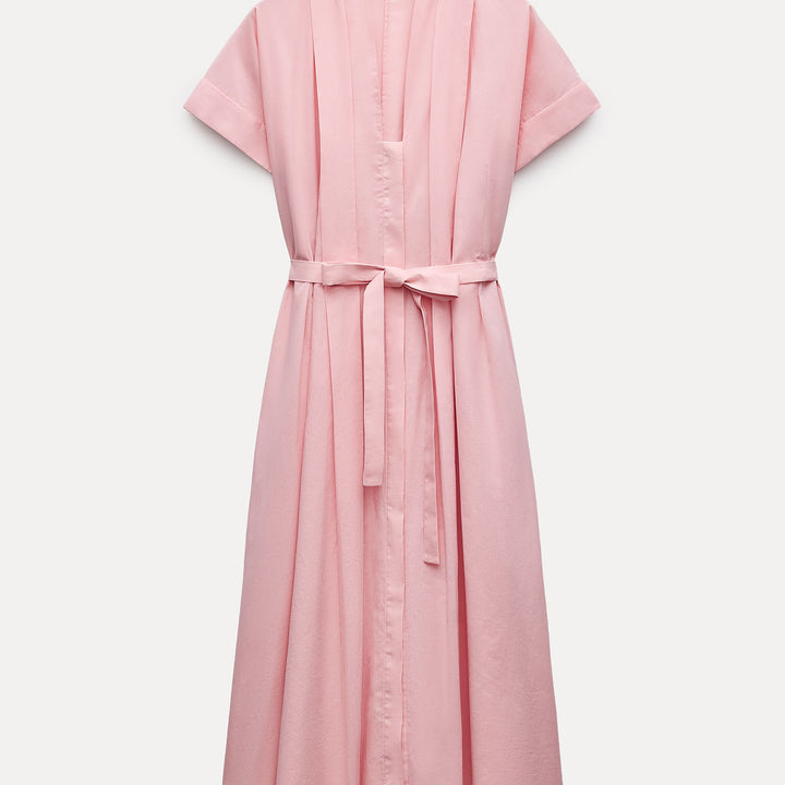 Moudda ZARA - Robe chemise manches courtes ceinturée - Tunisie 2