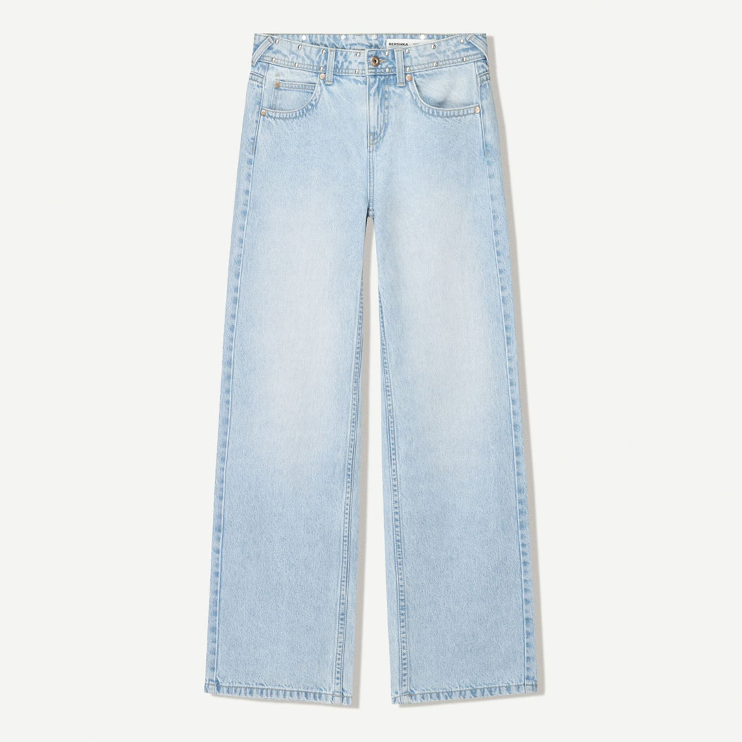 Moudda BERSHKA - Jean Denim Low Rider - Imprimé Étoiles - Tunisie 1