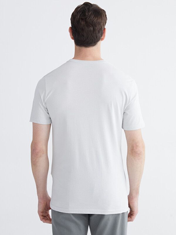 Moudda LC Waikiki - T-shirt imprimé manches courtes en jersey pour Homme couleur Gris clair - Tunisie 4