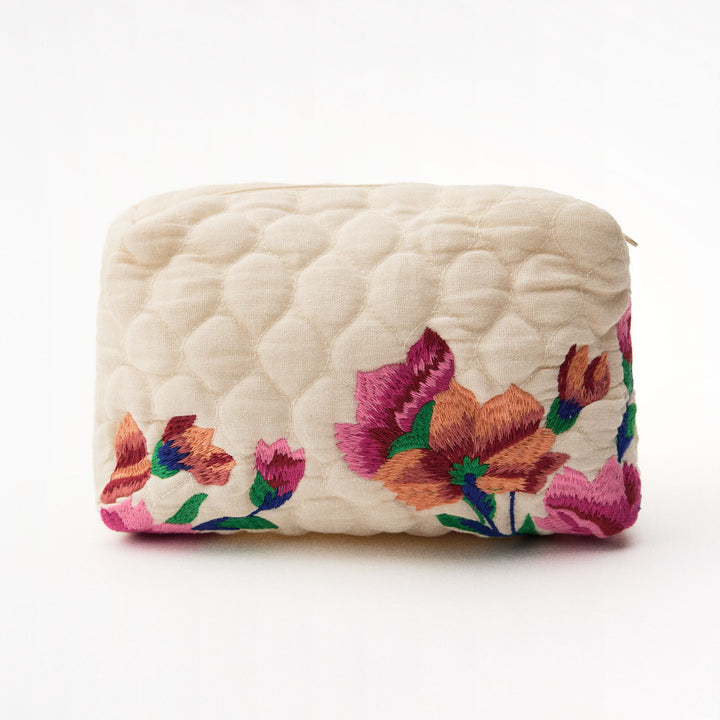 Moudda ZARA - Trousse matelassée brodée fleurs - Tunisie 1