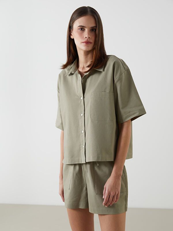 Moudda LC Waikiki - Chemise tissée à manches courtes pour Femmes - Tunisie 1