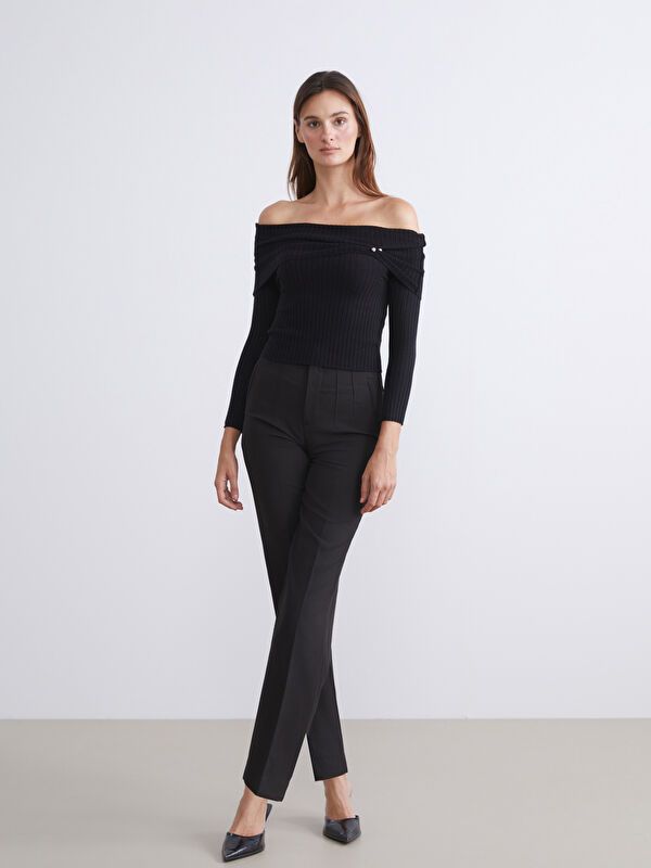 Moudda LC Waikiki - Pull tricot fin Femme Noir - Tunisie 2