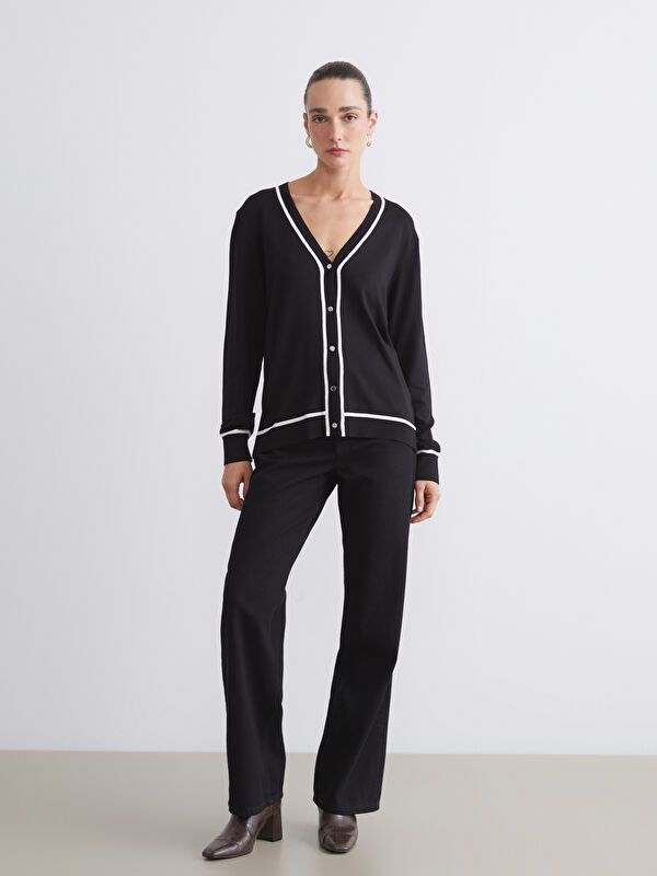 Moudda LC Waikiki - Cardigan fin en tricot Femme Noir - Tunisie 2