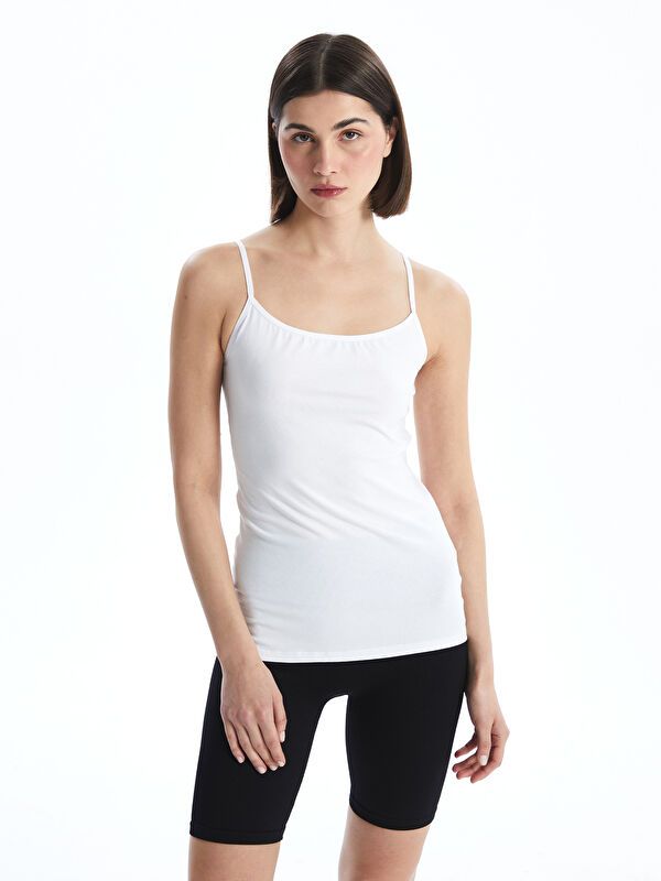 Moudda LC Waikiki - Débardeur base sous-vêtements Femme Blanc optique - Tunisie 1