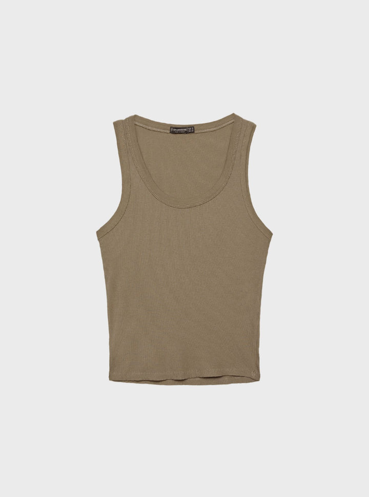 Moudda STRADIVARIUS - Débardeur Basique en Maille Canalé - Tunisie 4