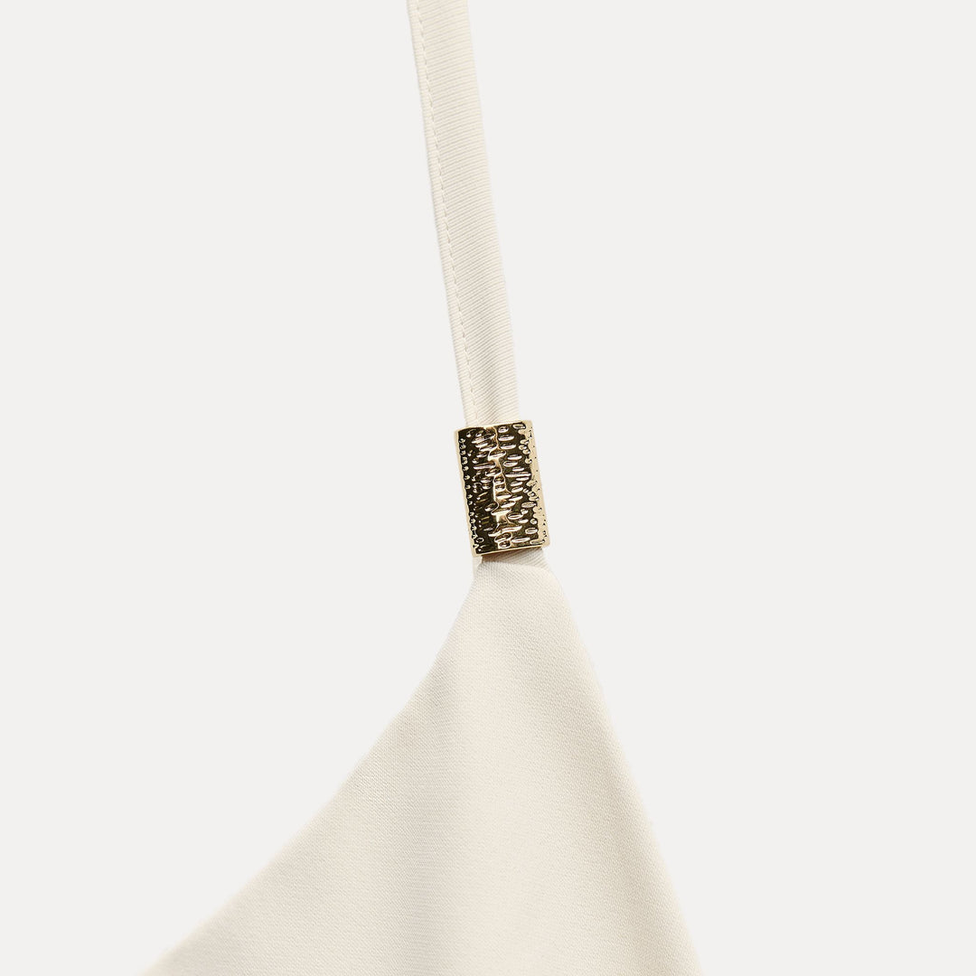 Moudda ZARA - Combinaison longue en crêpe, détails dorés - Tunisie 3