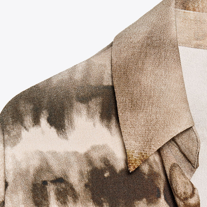 Moudda ZARA - Ensemble Chemise Crêpe - Tie Dye Marron - Tunisie 3