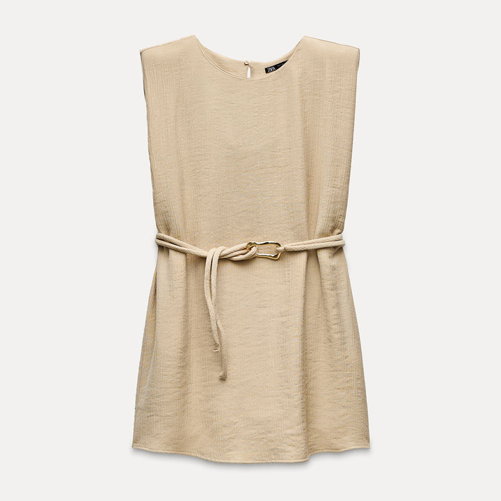 Moudda ZARA - Set top manches courtes ceinture tissu avec boucle - Tunisie 1