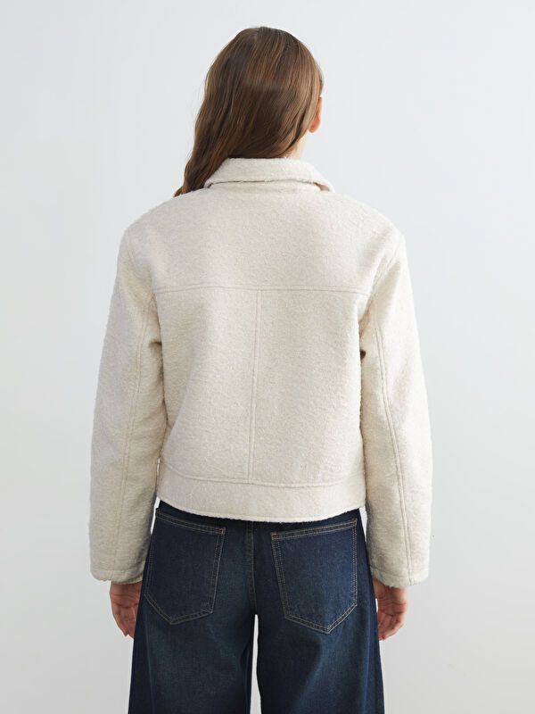 Moudda LC Waikiki - Manteau effet laine Femme Ecru - Tunisie 5