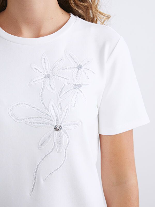 Moudda LC Waikiki - Jersey uncv à manches courtes pour Femmes - Tunisie 4