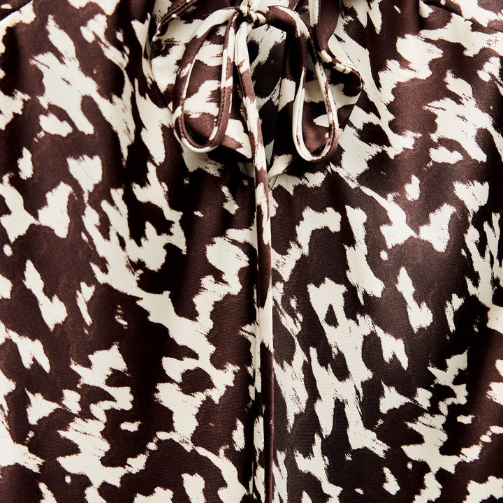 Moudda ZARA - Robe mi-longue satinée manches longues, volants - Tunisie 3