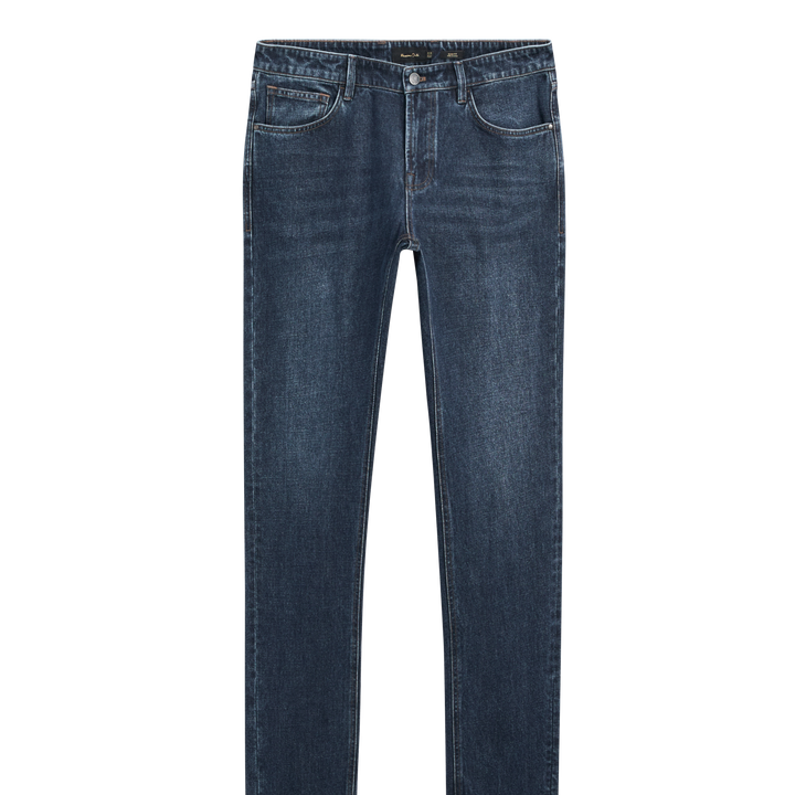 Moudda Massimo Dutti - Pantalon jean indigo lavé coupe fuselée - Tunisie 2