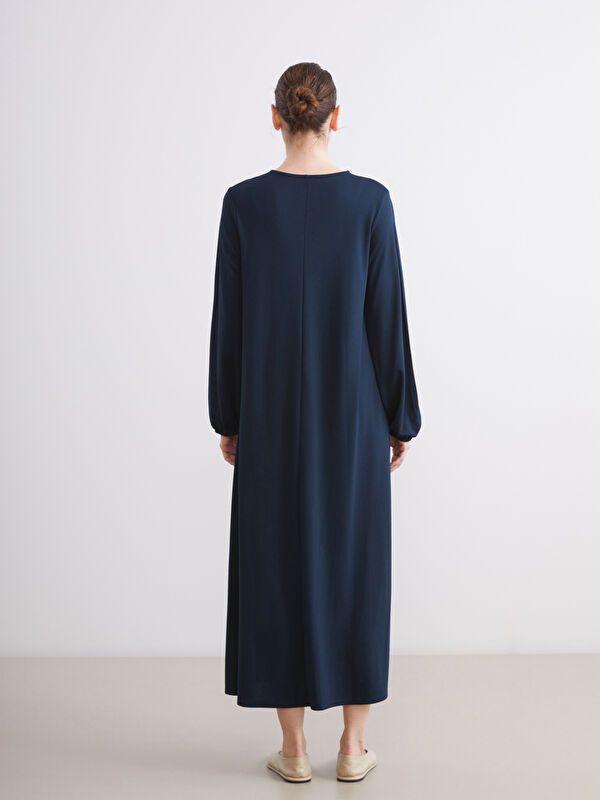 Moudda LC Waikiki - Robe jersey manches longues Femme Marine - Tunisie 4