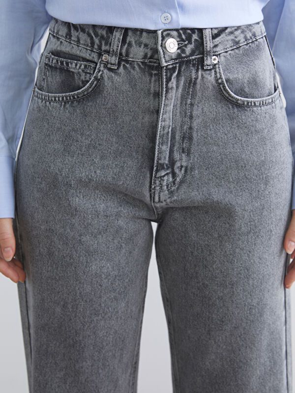 Moudda LC Waikiki - Pantalon en jean couleur Gris pour femmes - Tunisie 3