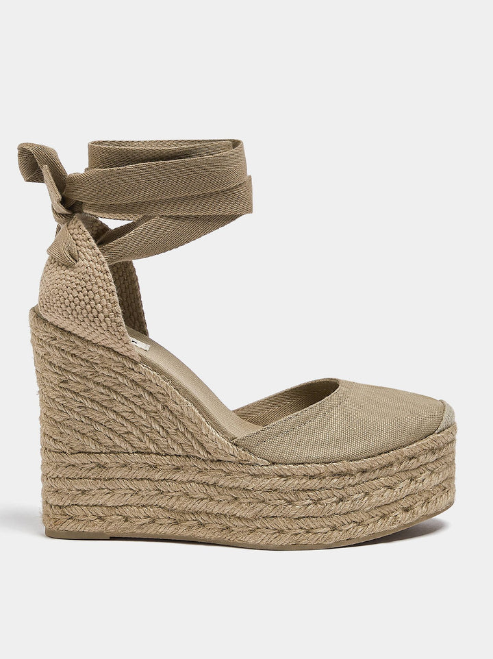 Moudda PULL & BEAR - Espadrilles à Talon Brisé à Lacets - Tunisie 5