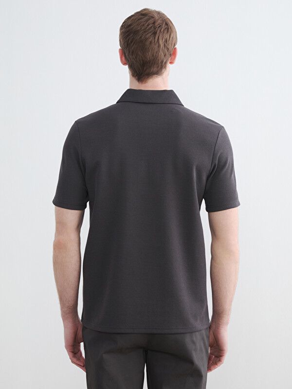 Moudda LC Waikiki - T-shirt manches courtes en jersey pour Homme couleur Anthracite - Tunisie 4