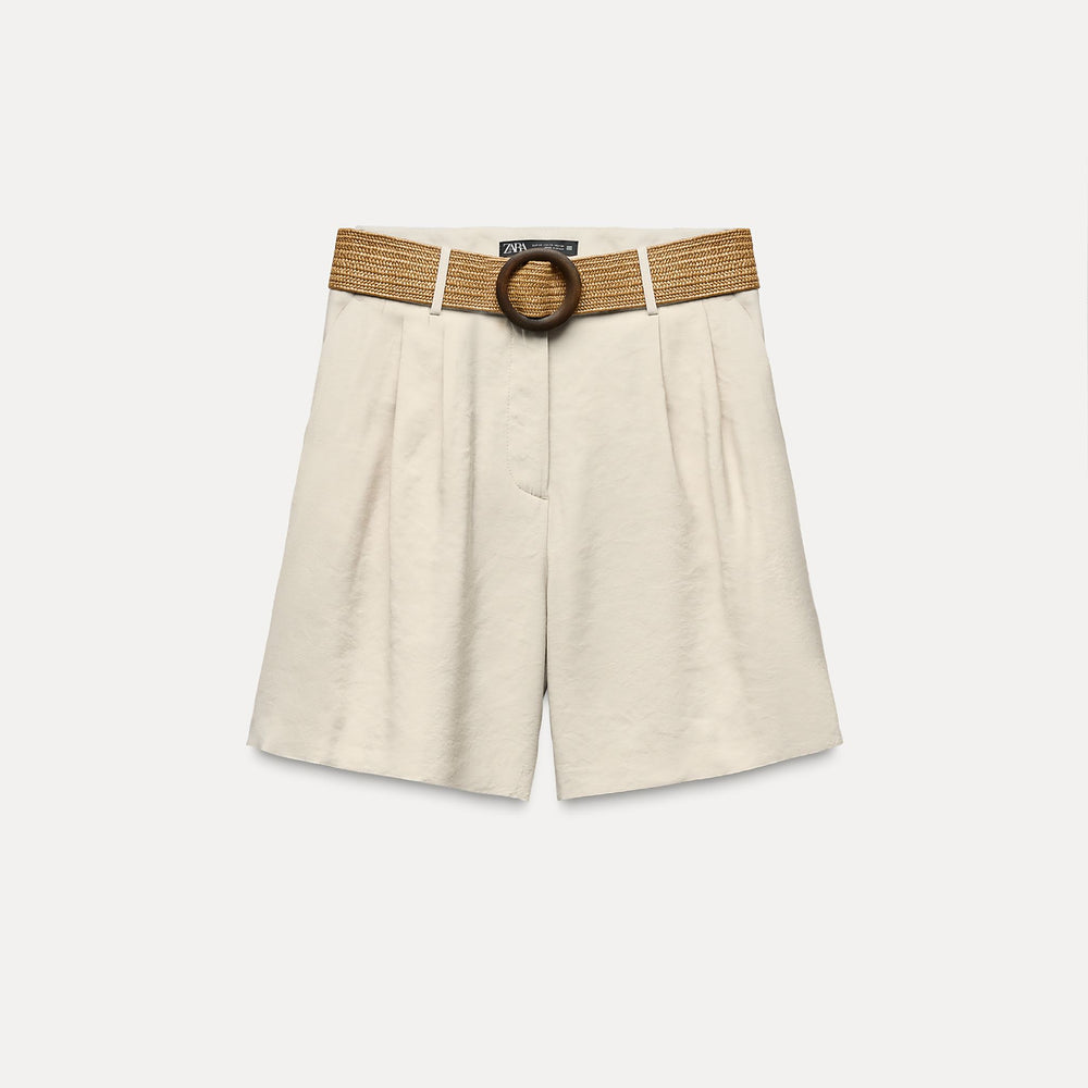 Moudda ZARA - Ceinture large boucle ronde imitation bois - Tunisie 2