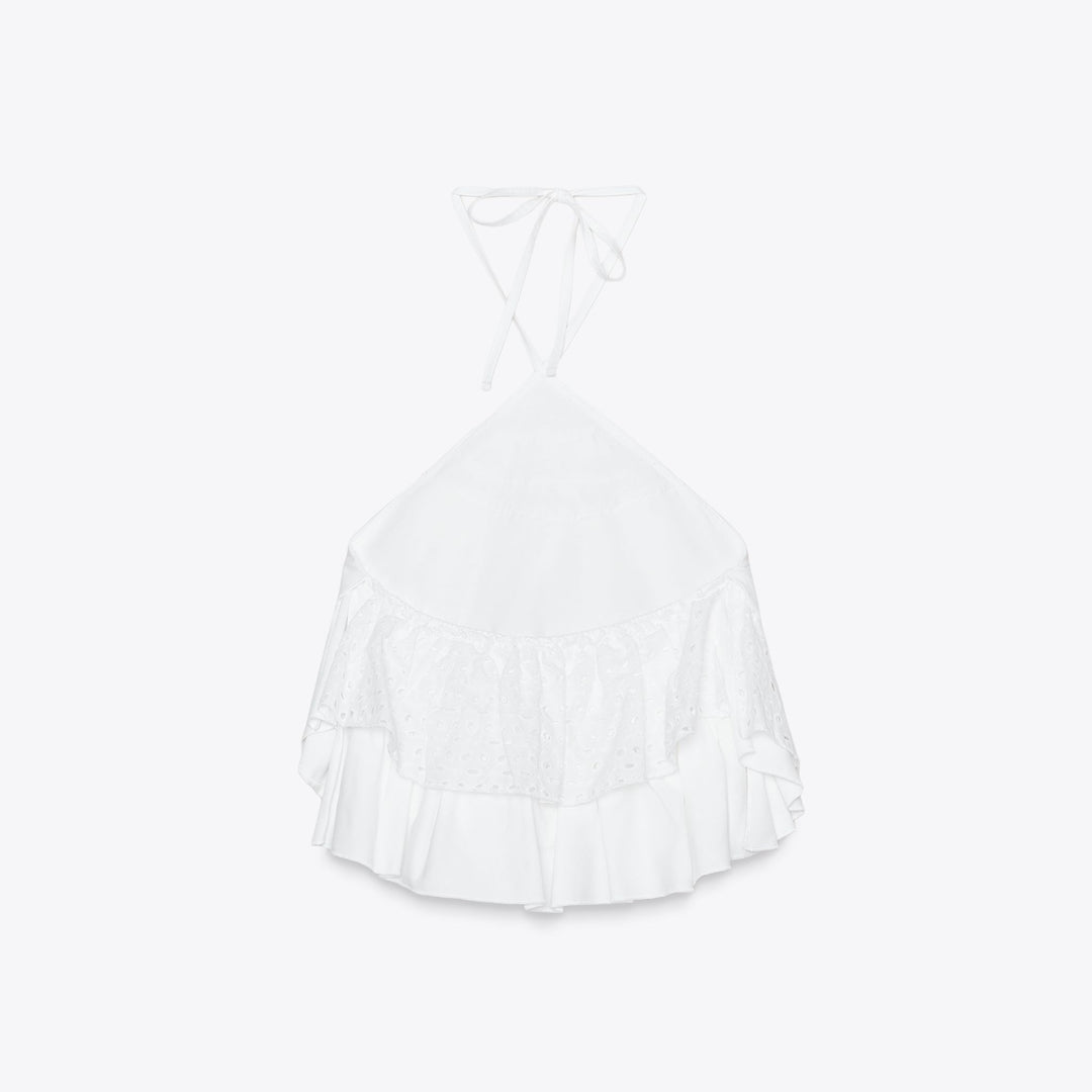 Moudda ZARA - Top - Broderie Suisse - Tunisie 2