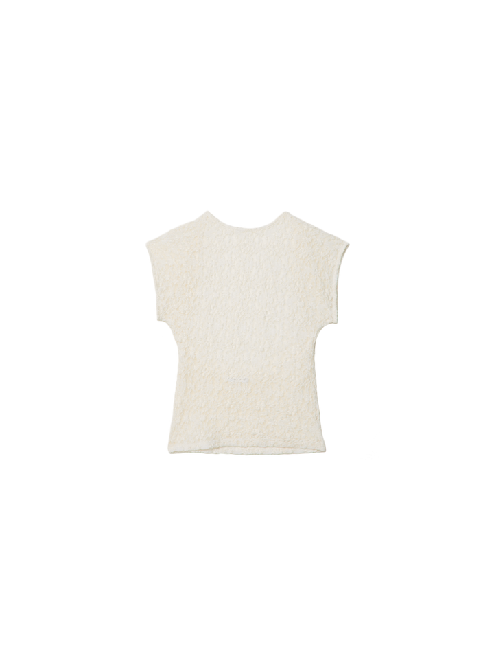 Moudda STRADIVARIUS - T-Shirt Cropped Mini Manches Dos Nu en Dentelle - Tunisie 1