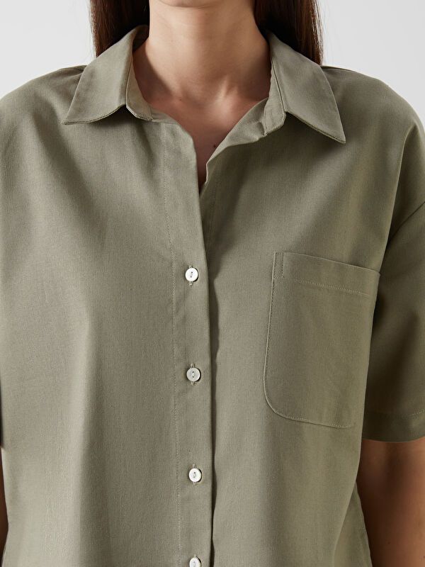 Moudda LC Waikiki - Chemise tissée à manches courtes pour Femmes - Tunisie 3