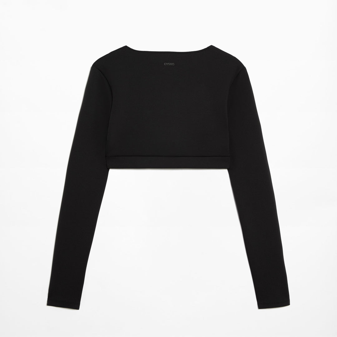 Moudda Oysho - T-Shirt Crop Scuba Nouvelle Fermeture - Tunisie 4