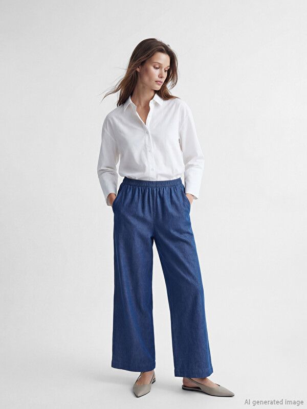 Moudda LC Waikiki - Pantalon en jean pour Femme couleur Rodeo foncé - Tunisie 1