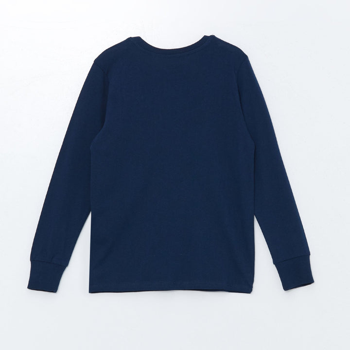 Moudda LC Waikiki - Pyjama en jersey manches longues Garçon Marine - Tunisie 3