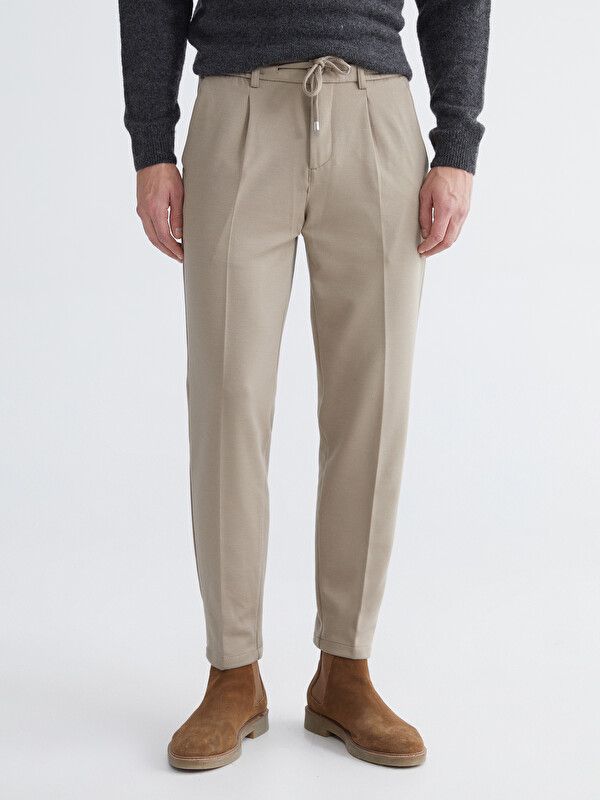 Moudda LC Waikiki - Pantalon mi-saison en tissu pour Homme couleur Vison - Tunisie 2