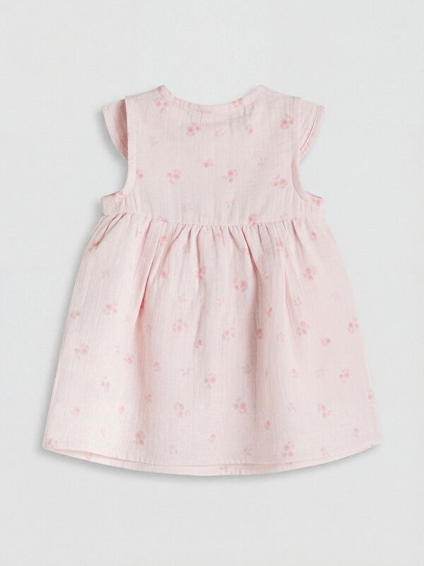 Moudda LC Waikiki - Robe manches courtes en tissu pour Fille couleur Rose clair imprimé - Tunisie 2
