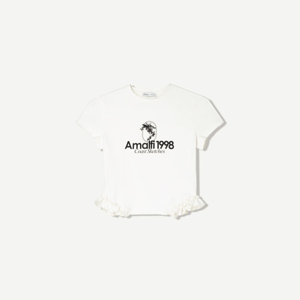 Moudda BERSHKA - T-Shirt Imprimé - Volants Bas - Tunisie 2
