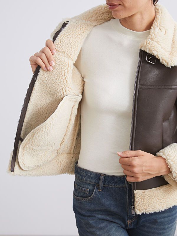 Moudda LC Waikiki - Manteau en cuir PU lourd pour Femmes - Tunisie 4