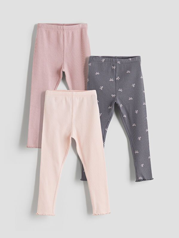 Moudda LC Waikiki - Pack pantalon jersey Fille Impression anthracite - Tunisie 1