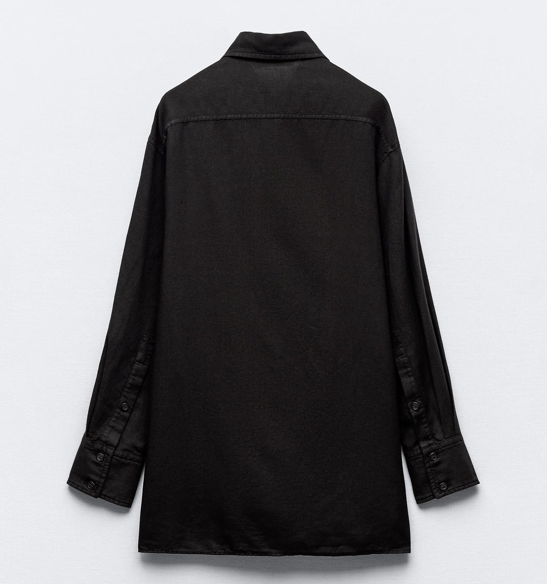 Moudda ZARA - Chemise oversize en lin, manches longues, boutons latéraux - Tunisie 2